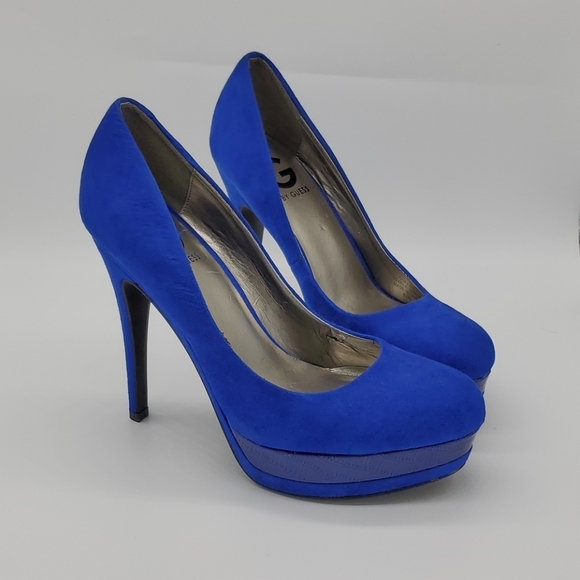 G by Guess Faux-leather blue pumps - Picture 5 of 6